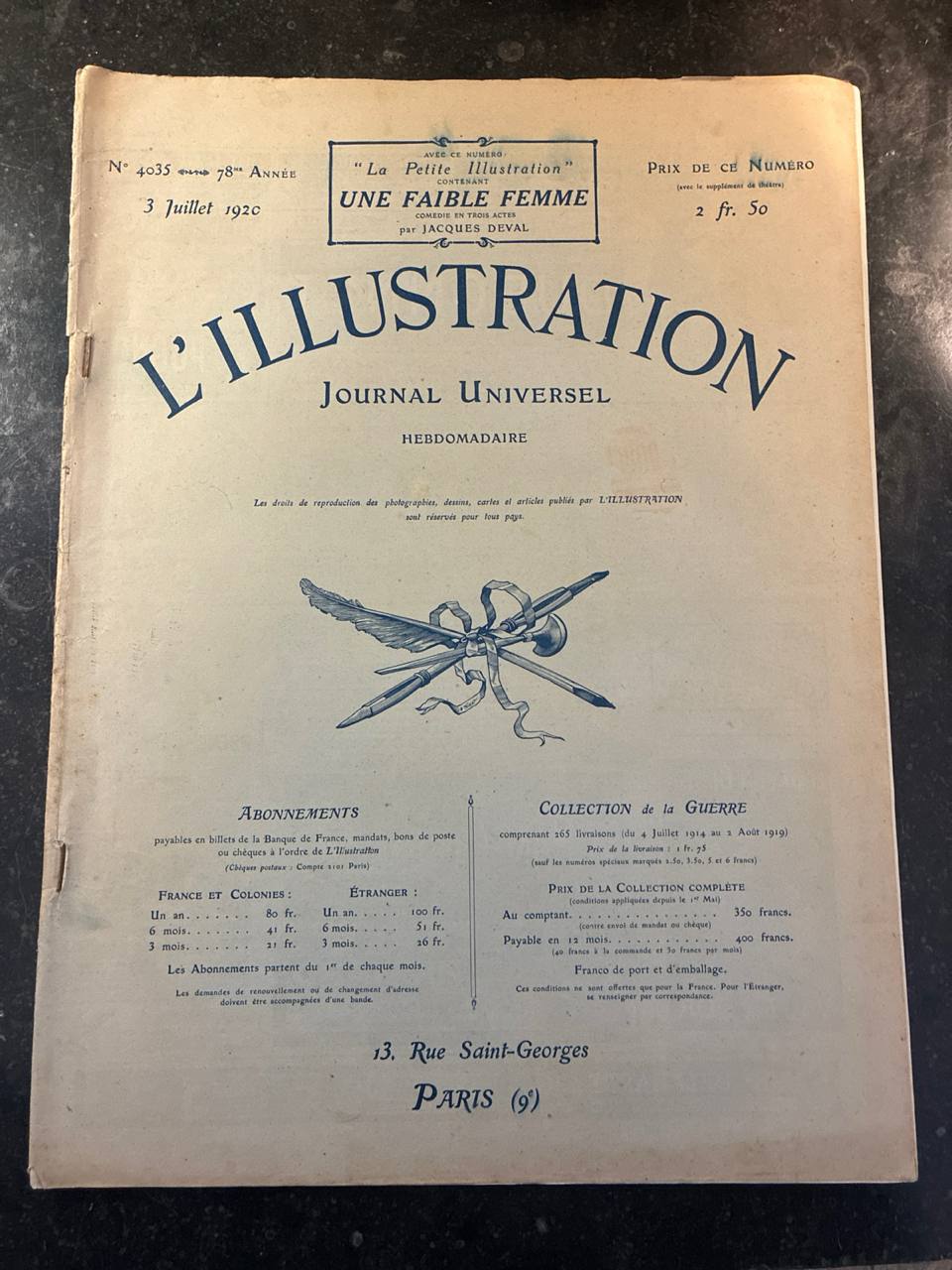 L'Illustration N°4035 – 3 juillet 1920
