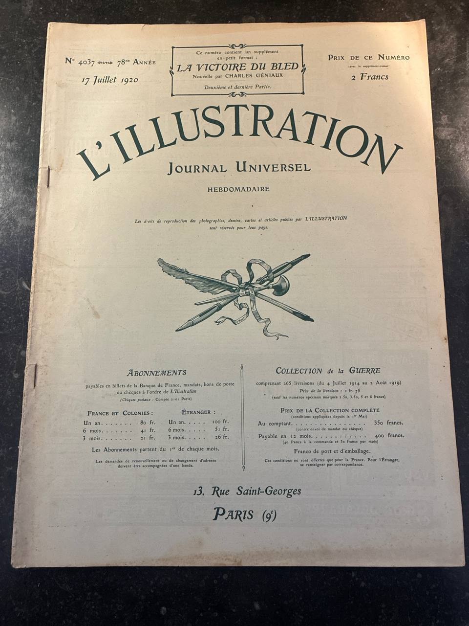 L'Illustration N°4037 – 17 juillet 1920