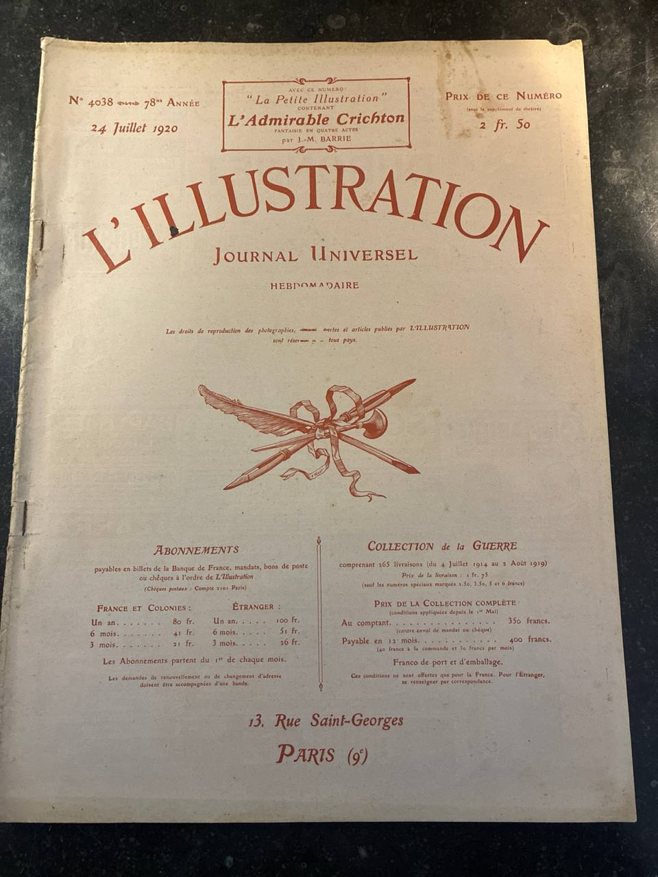 L'Illustration N°4038 – 24 juillet 1920