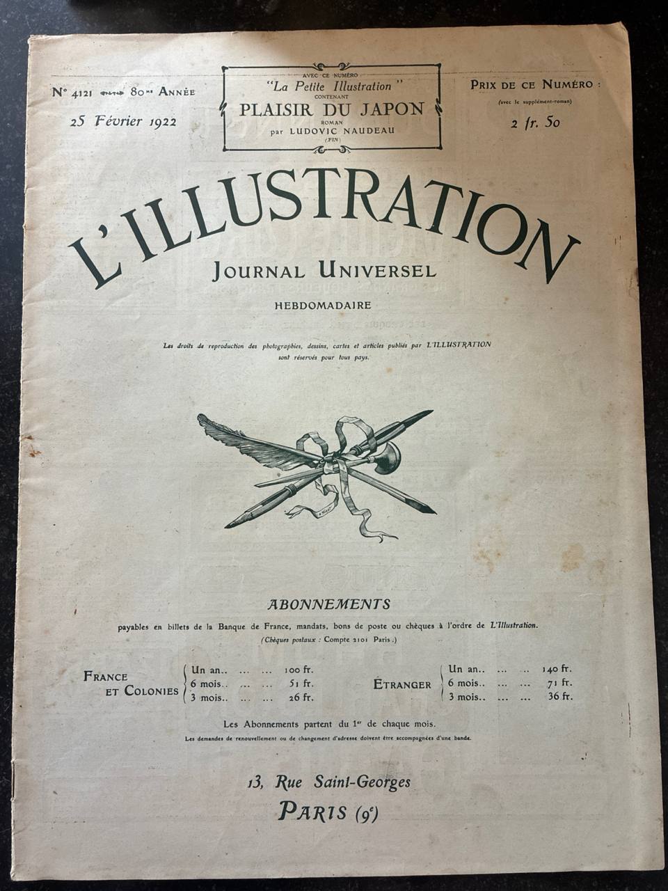 L'Illustration N°4121 – 25 février 1922