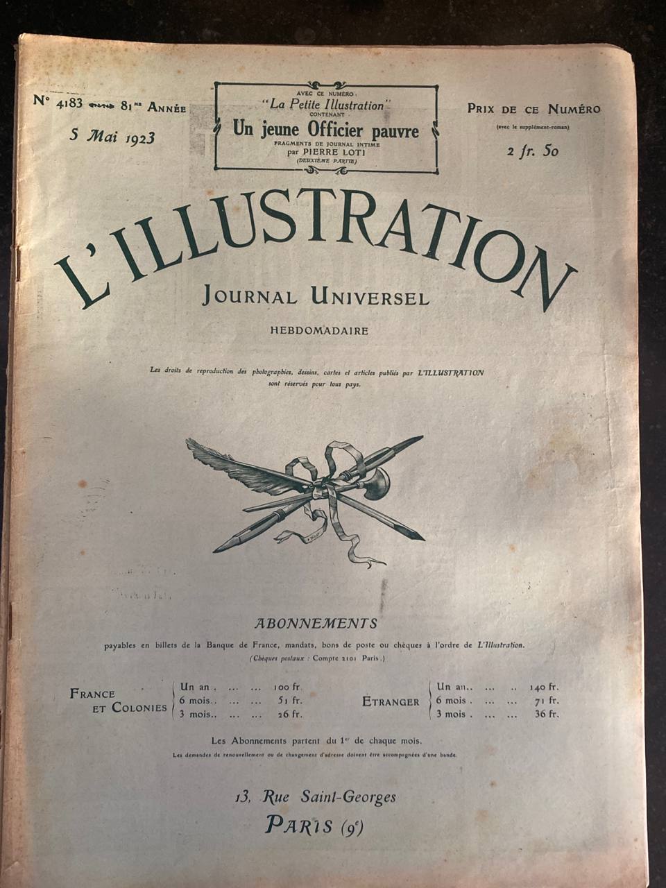 L'Illustration N°4183 – 5 mai 1923