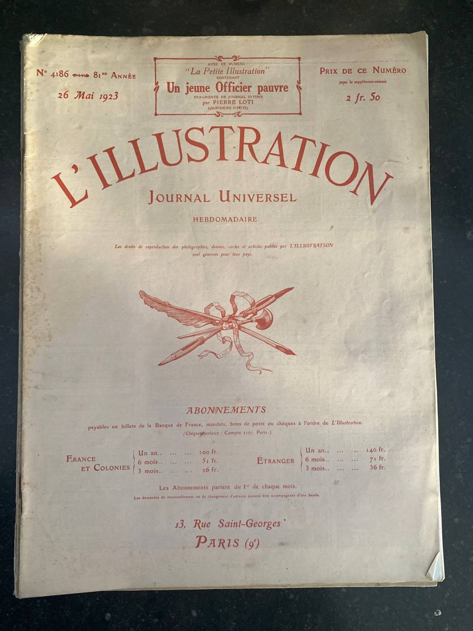 L'Illustration N°4186 – 26 mai 1923