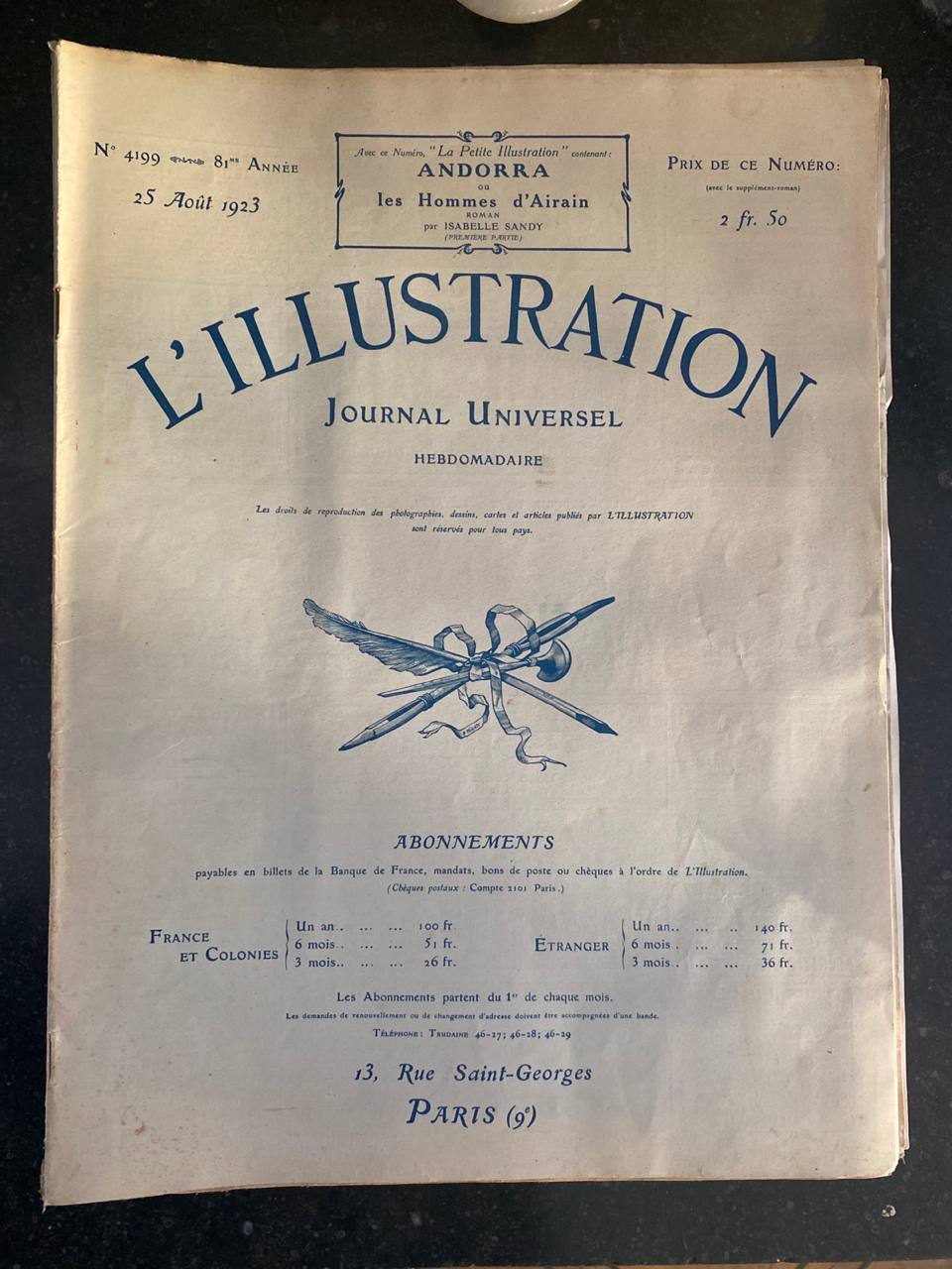 L'Illustration N°4199 – 25 août 1923