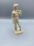 Statuette David de Michel-Ange – Signée Santini – Résine finition albâtre – Italie XXe siècle