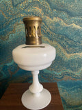 Lampe Berger en opaline blanche – Opale Véritable – Monture laiton complète
