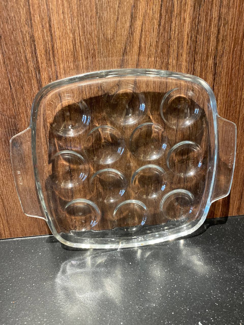Ensemble 7 plats à escargots Pyrex verre – Années 1960