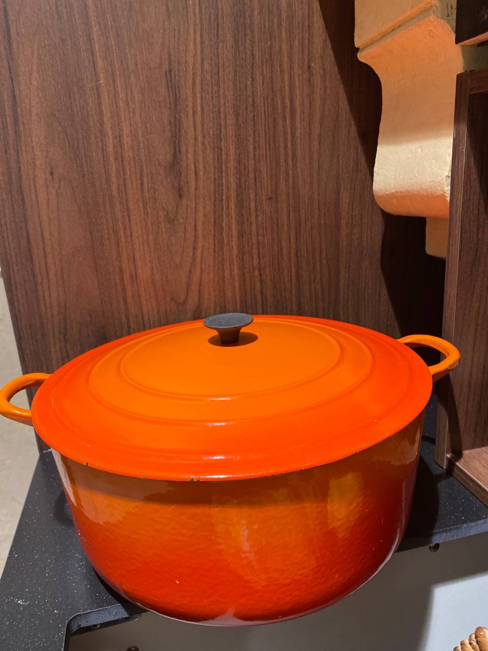 Grande cocotte Le Creuset fonte émaillée orange volcanique – Made in France