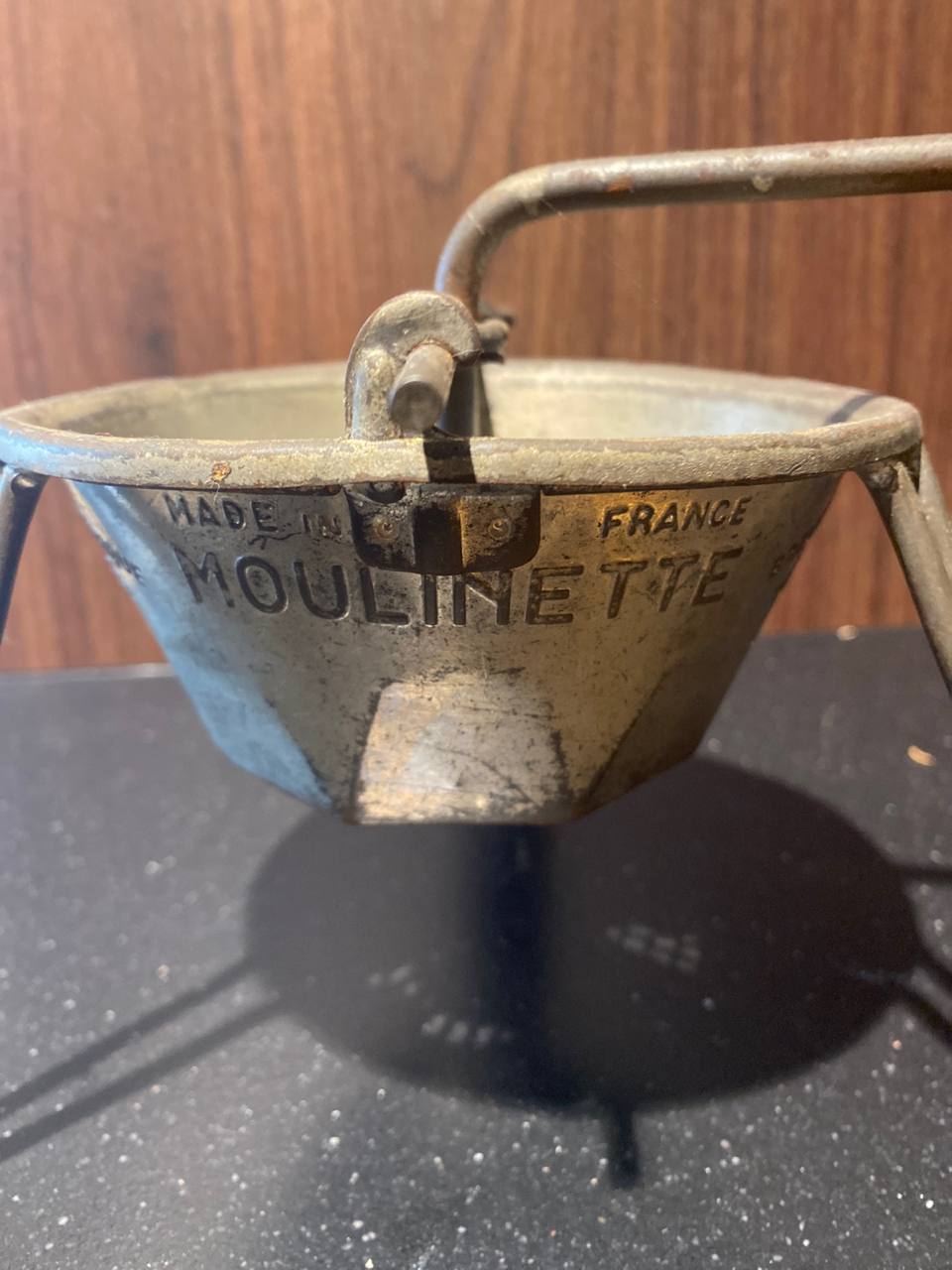 Moulin à légumes Moulinette – Aluminium moulé – Made in France – Années 1950-1960