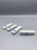 4 repose-couteaux porcelaine blanche – Décor fleur bleue cobalt – BWFr France