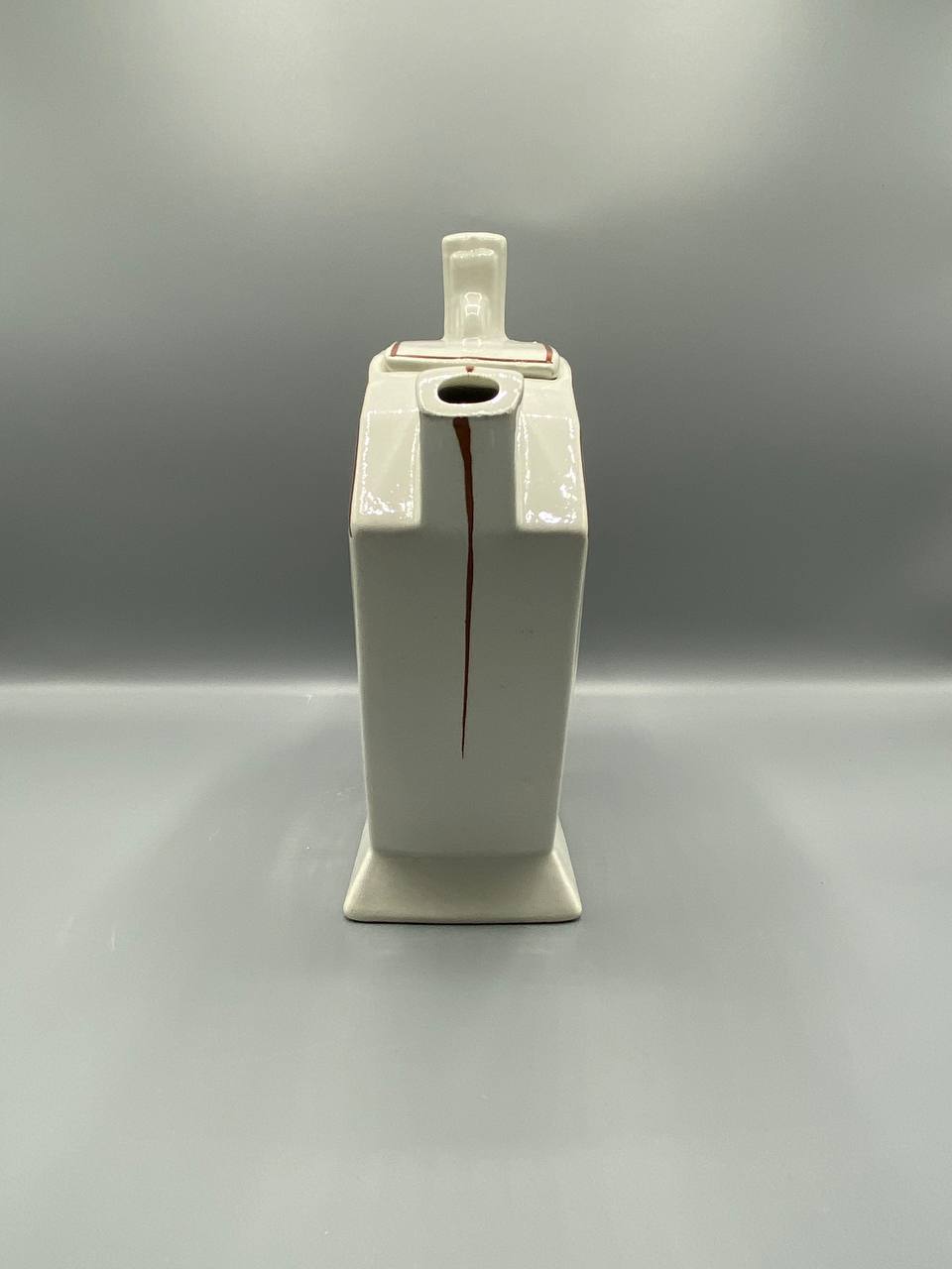 Cafetière porcelaine ivoire – Décor rose peint à la main – Cambas Saint-Amand