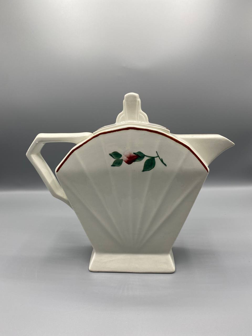 Cafetière porcelaine ivoire – Décor rose peint à la main – Cambas Saint-Amand