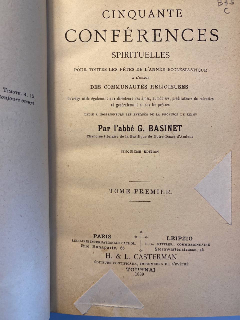 Basinet – Cinquante Conférences Spirituelles – 2 volumes – 1889