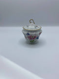 Sucrier porcelaine Haviland Limoges – Décor Pivoine – Complet avec couvercle