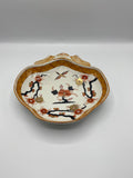 Coupe coquille porcelaine – Décor japonisant Imari prunier et oiseau – France Belle Époque