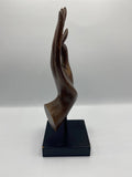 Buste féminin sculpté en bois – Coiffure tressée – Art africain