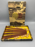 Coffret 6 paires de baguettes en bois sculpté – Repose-baguettes gravés – Chine