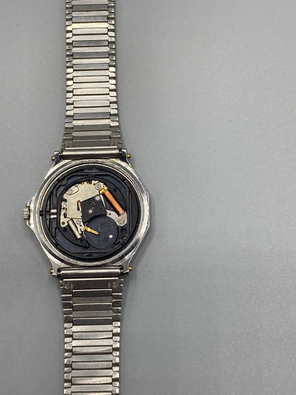 Montre YEMA Paris – Quartz 40M – Boîtier octogonal bicolore – À restaurer