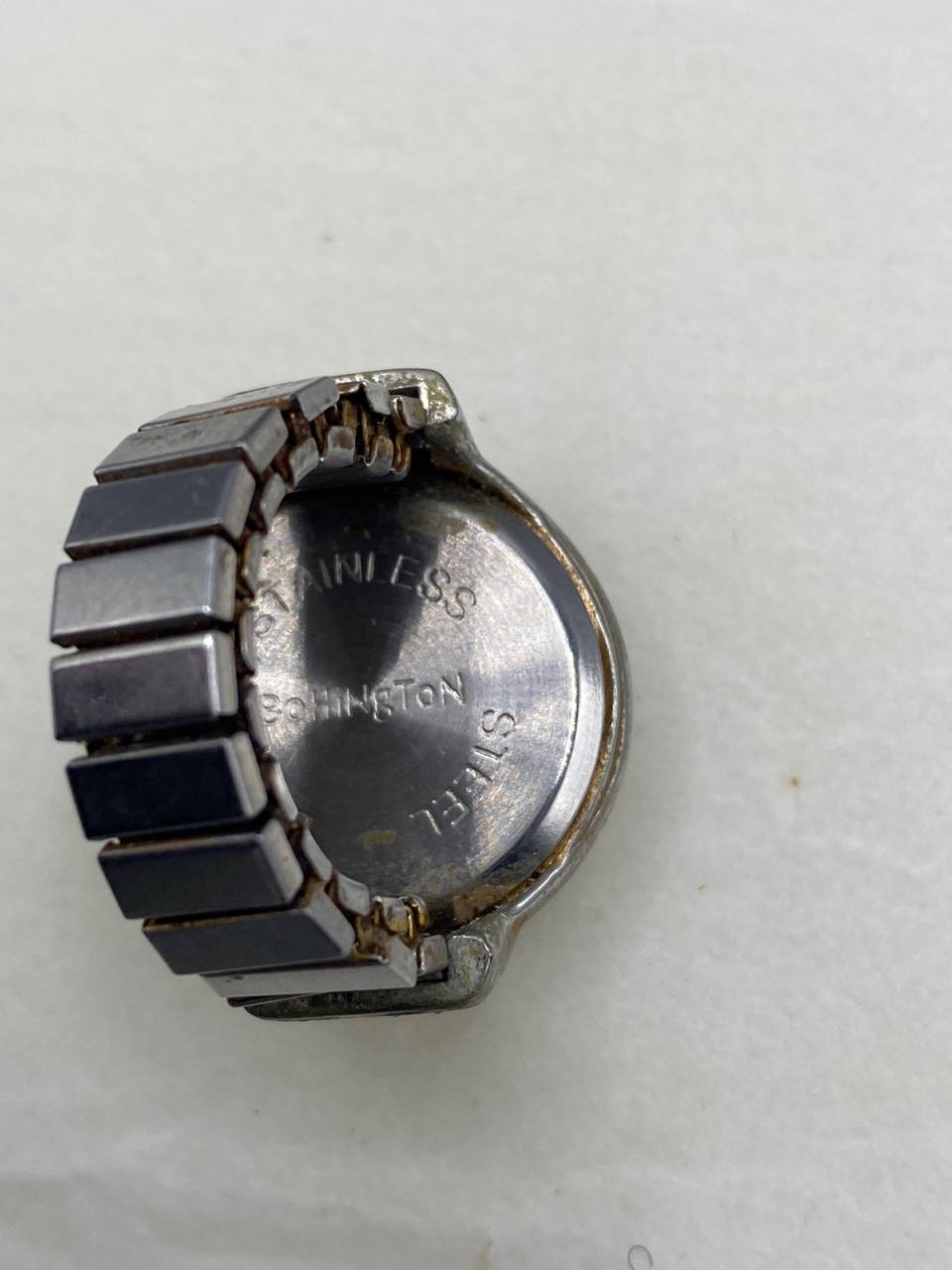 Bague-montre BoHINGToN – Quartz – Anneau extensible acier bicolore – Pile à changer