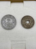 Lot 2 monnaies françaises – 2 Francs 1948 Morlon – 25 Centimes 1932 Lindauer