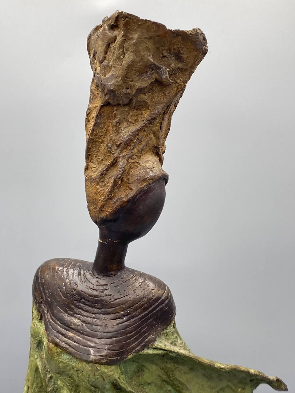 Bronze – Femme au boubou – Signé Patrice Balma – Initiales BP gravées