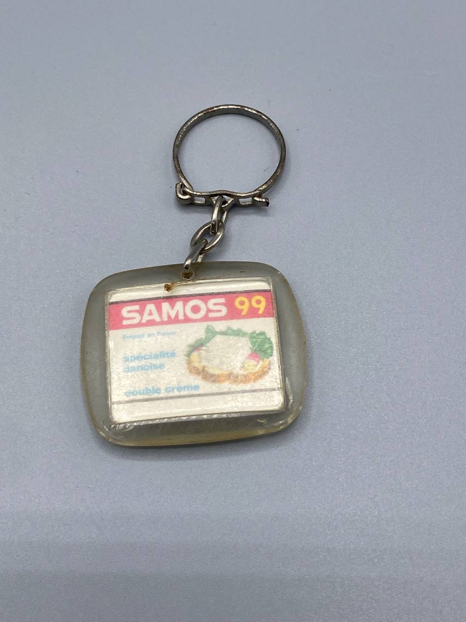 Porte-clés publicitaire Samos 99 – Fromage de brebis double face