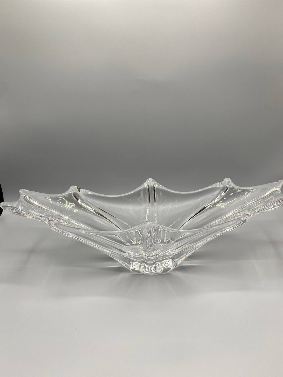 Coupe centre de table cristal Daum – Forme libre organique – Signée Daum France