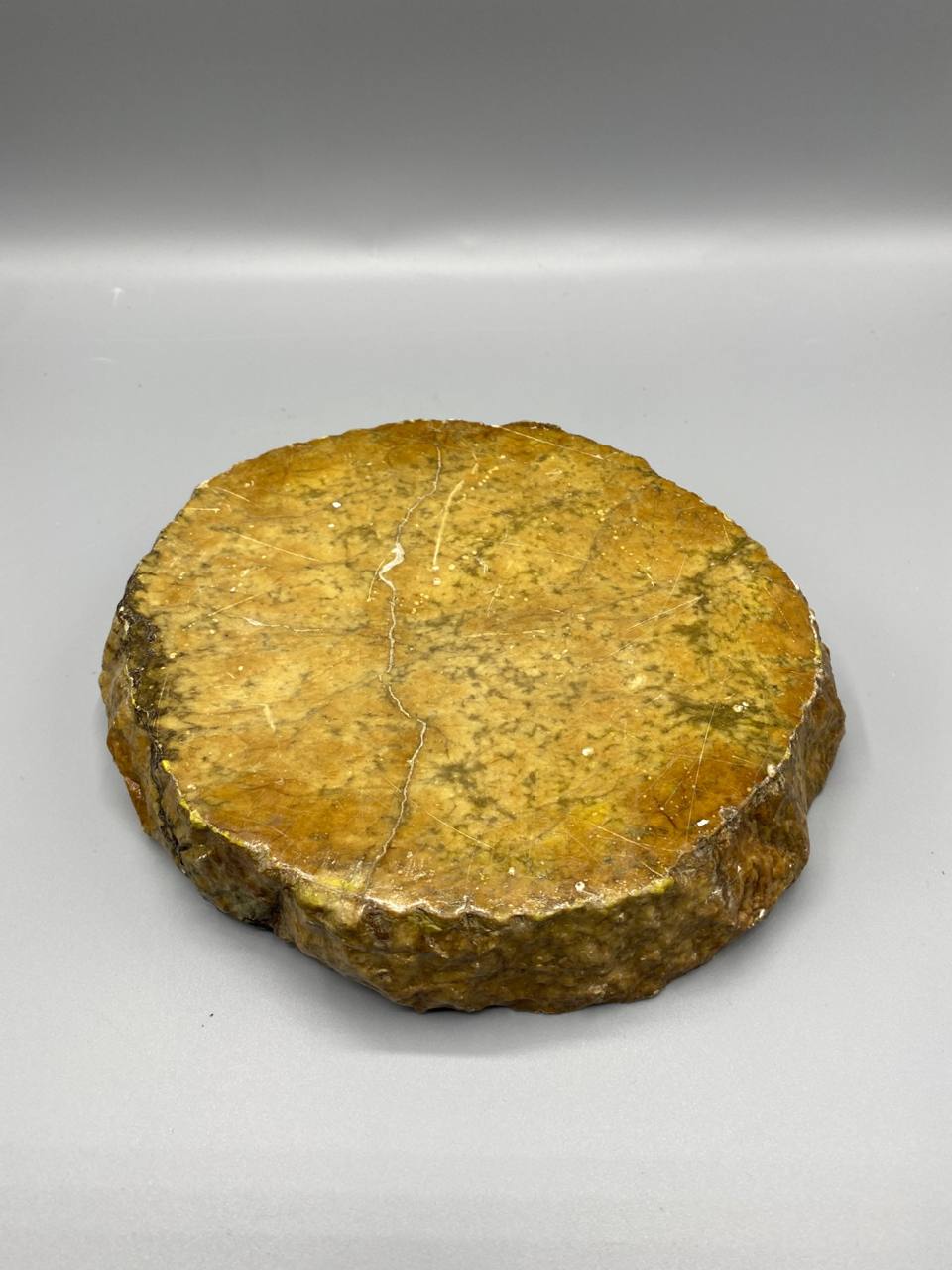 Cendrier vintage en pierre onyx massif brut poli années 70