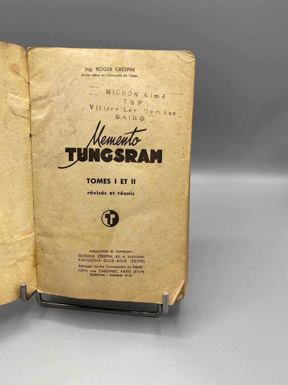 Memento Tungsram – Roger Crespin – Guide du radio-technicien