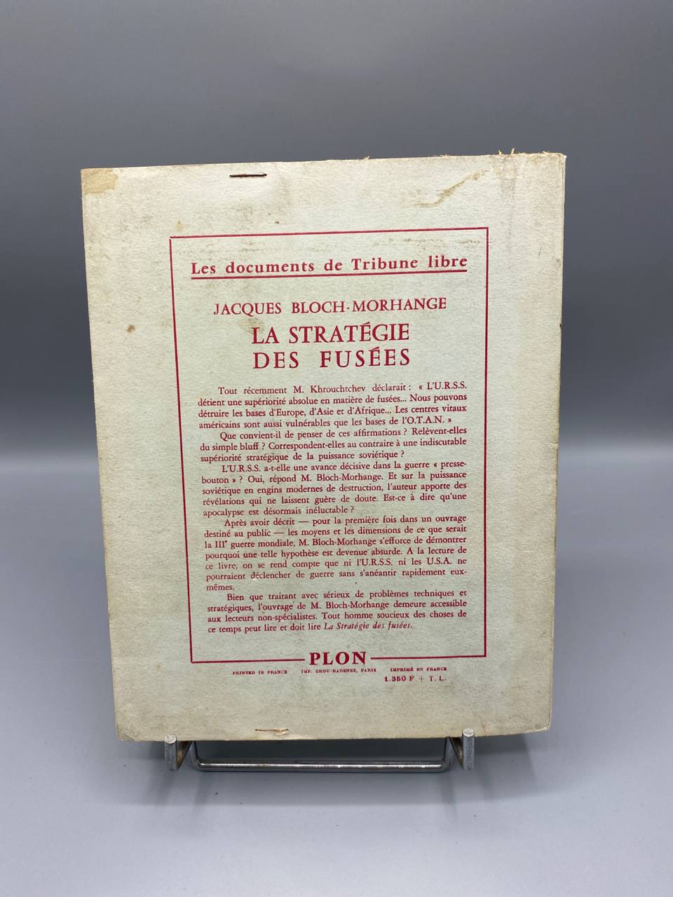 La Stratégie des Fusées – Jacques Bloch-Morhange – Plon