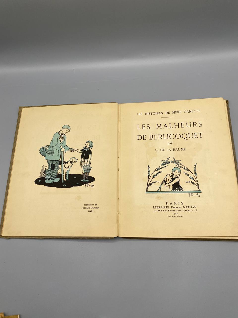 Les Histoires de Mère Nanette – Les Malheurs de Berlicoquet – G. de La Baume – Nathan 1928