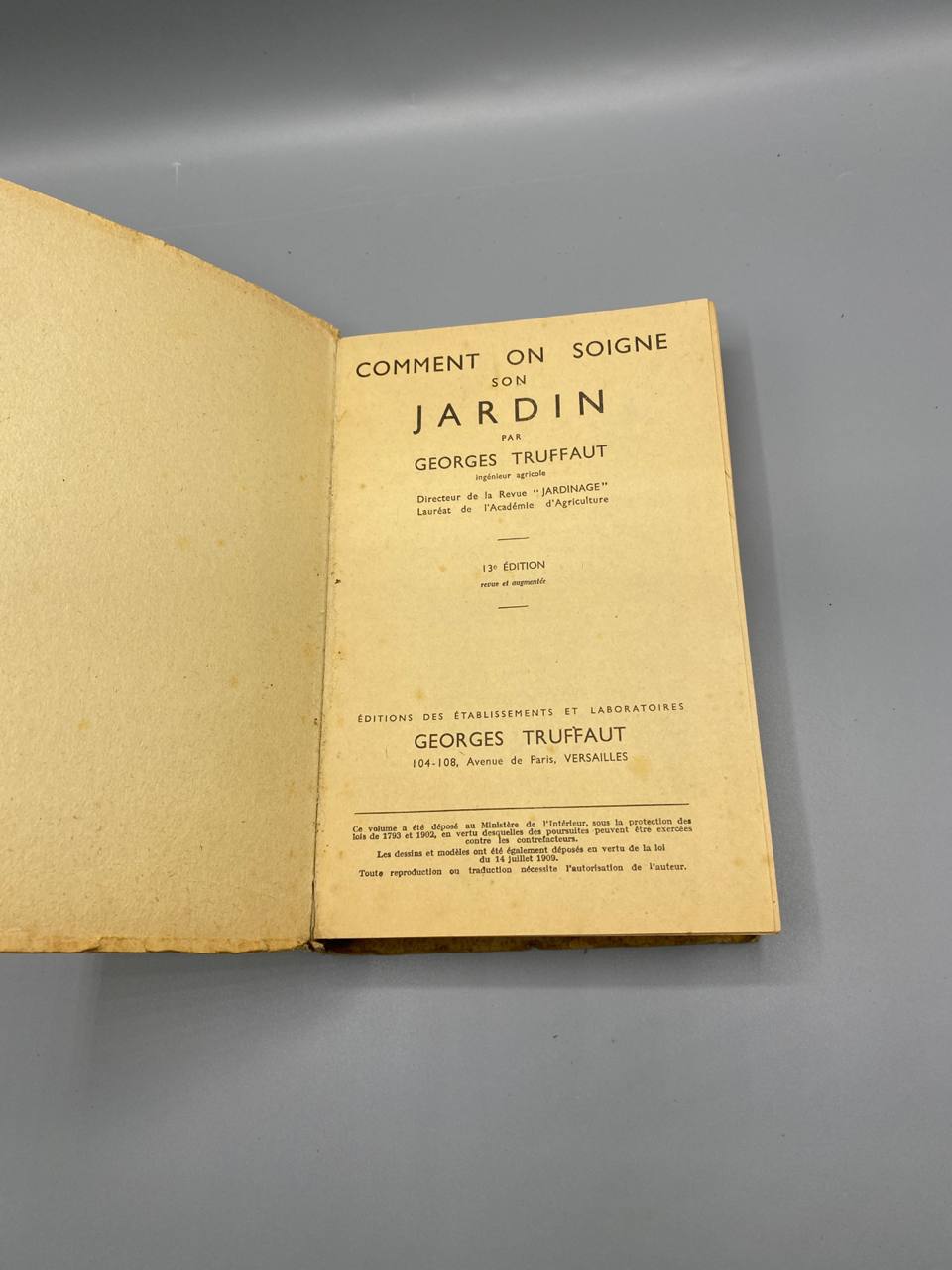 Comment on soigne son Jardin – Georges Truffaut – 13e édition
