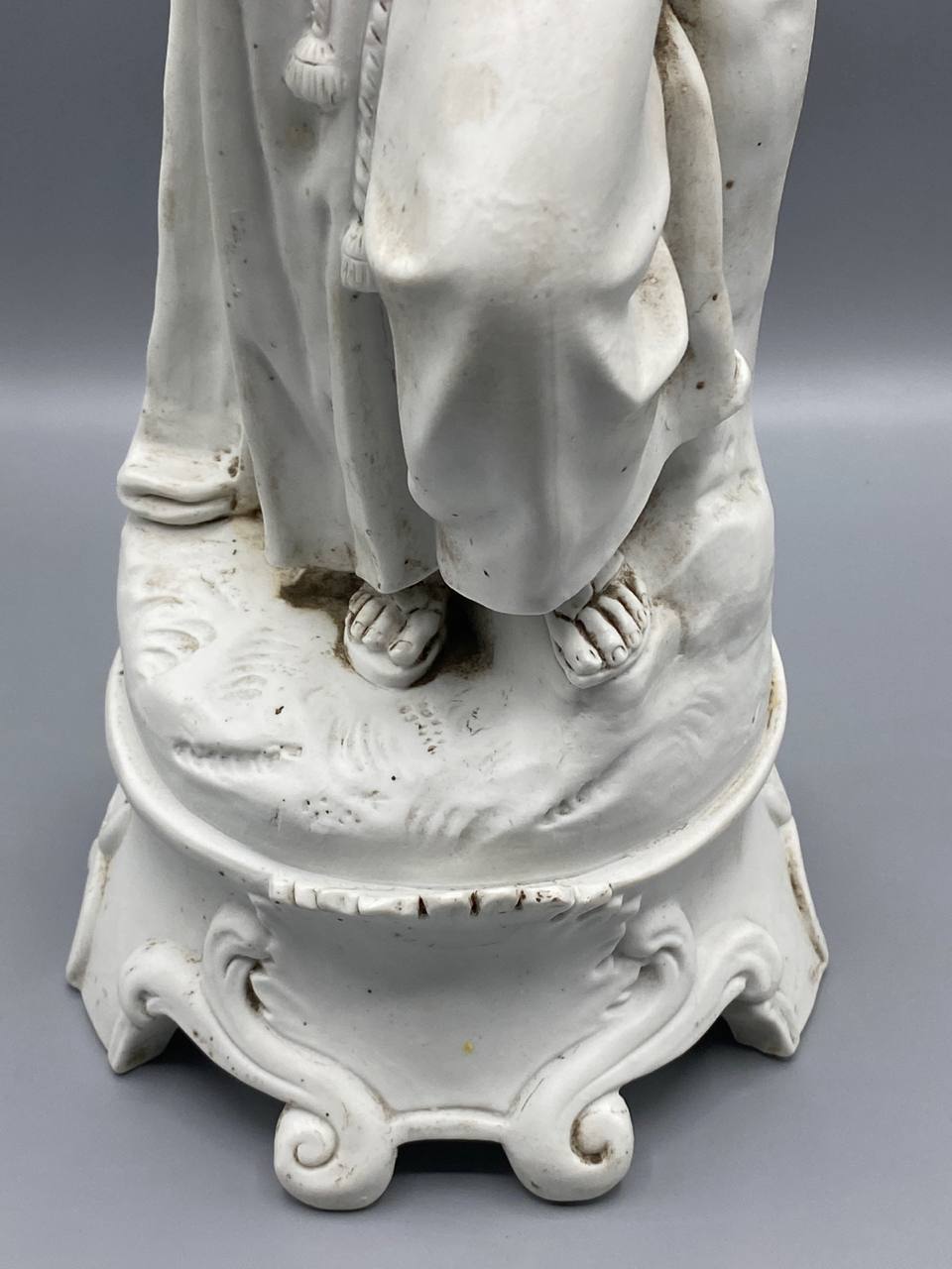 Fin XIXe – début XXe siècle – ancienne statue religieuse Saint Joseph en biscuit