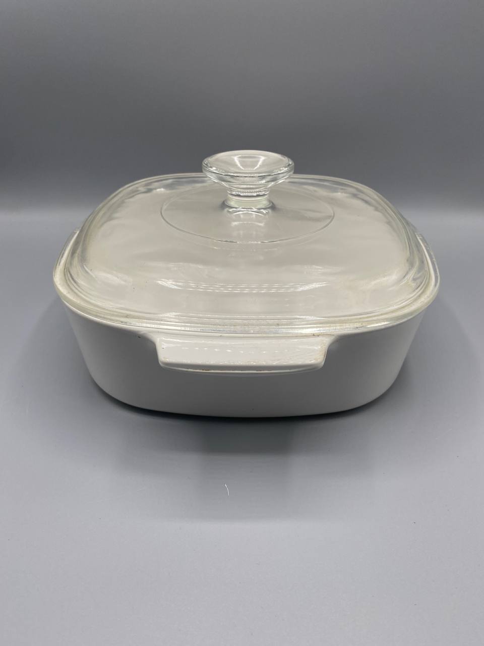 Plat Pyroflam vintage années 60–70 – cocotte en verre avec couvercle