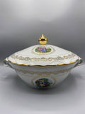 Soupière en porcelaine – Scènes galantes – Dorures – Veritable Porcelaine