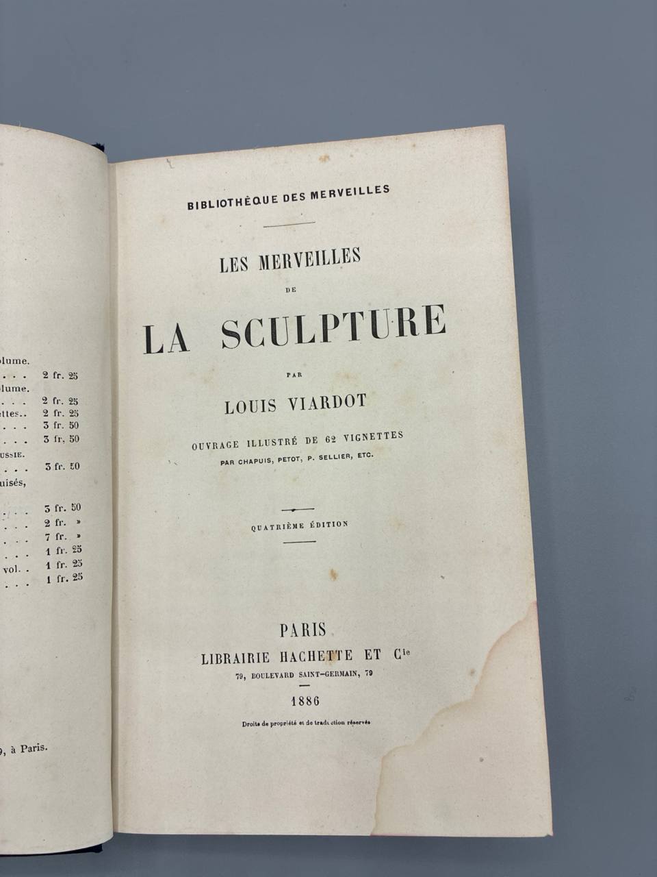 Les Merveilles de la Sculpture – Louis Viardot – Bibliothèque des Merveilles – Hachette 1886