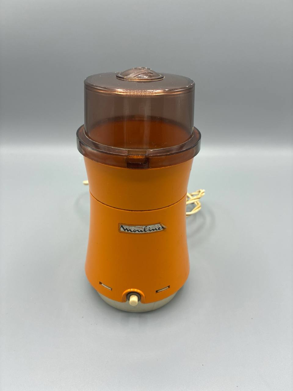 Moulin électrique Moulinex orange vintage – années 60/70