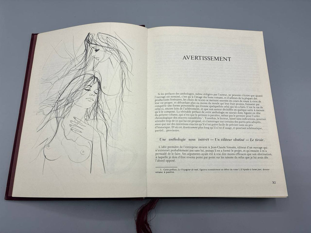 Anthologie historique des lectures érotiques – édition velours illustrée – Michel de l'Ormeraie, 1981