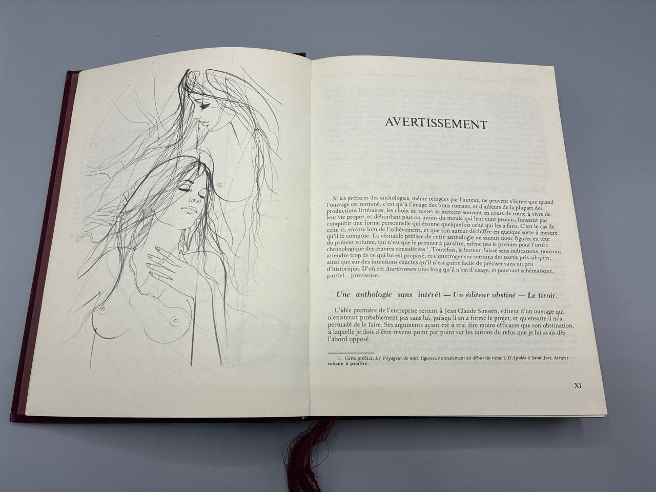 Anthologie historique des lectures érotiques – édition velours illustrée – Michel de l'Ormeraie, 1981
