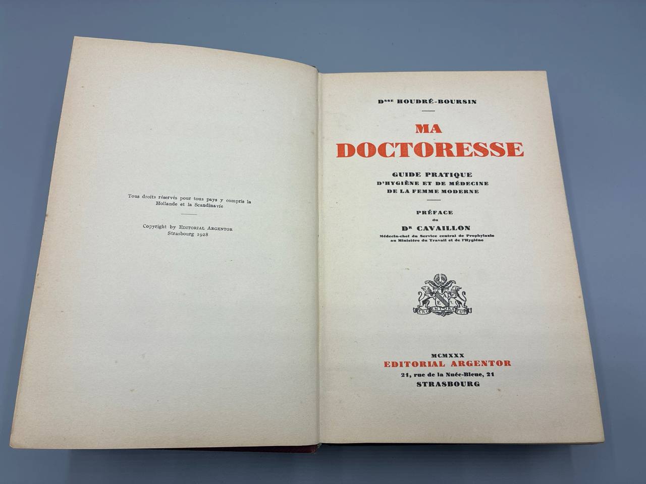Ma Doctoresse – Guide pratique d'hygiène et de médecine de la femme moderne –  Houdré-Boursin – 2 volumes, 1930