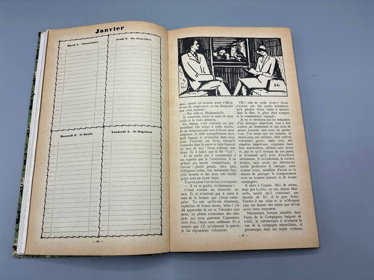 Album-agenda PLM 1929 – vierge – Paris Lyon Méditerranée – illustré Art Déco