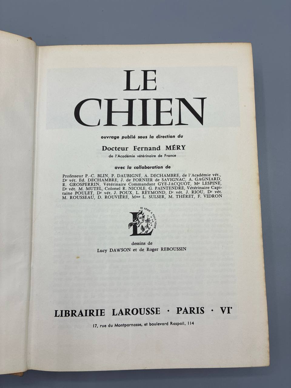 Le Chien – Fernand Méry – Larousse 1969