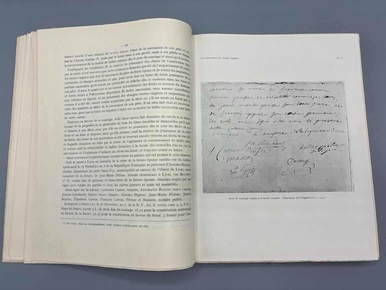 Correspondance du Grand Ampère – Volume I – L. de Launay – Gauthier-Villars 1936