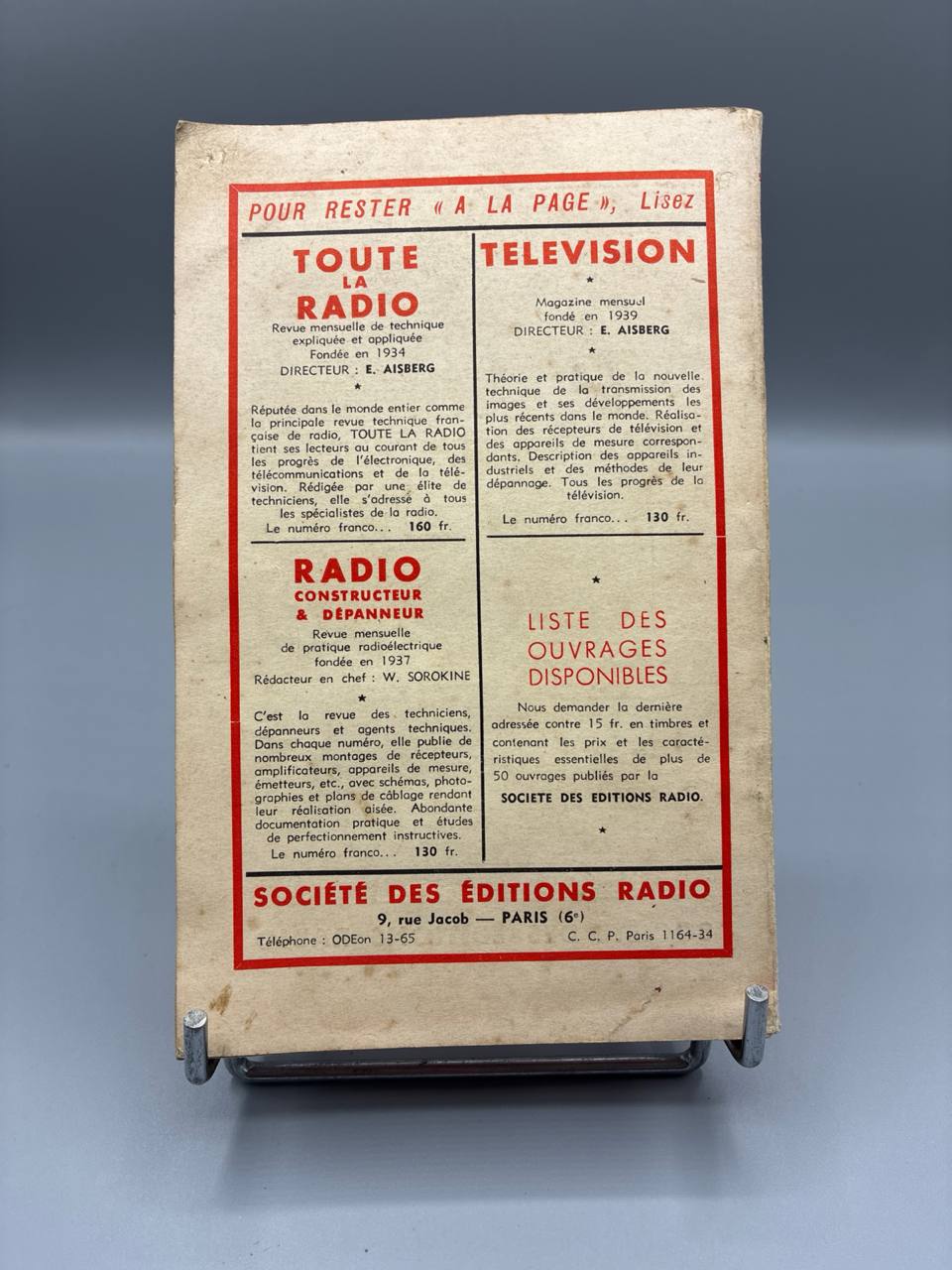 Télévision Dépannage – A.V.J. Martin – Éditions Radio