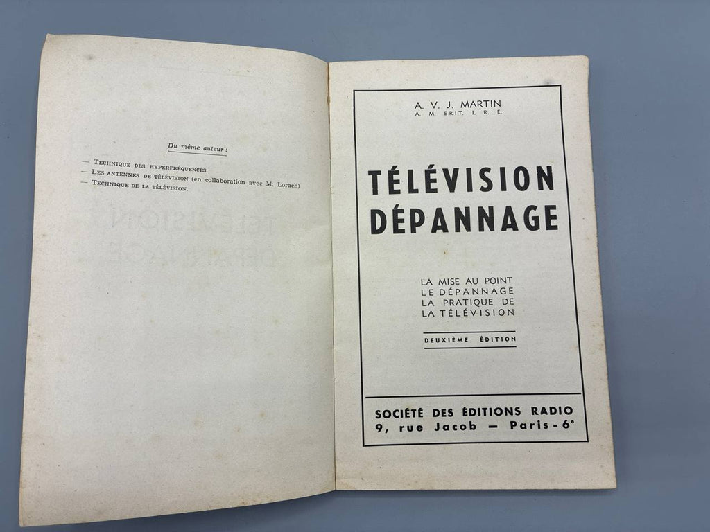 Télévision Dépannage – A.V.J. Martin – Éditions Radio
