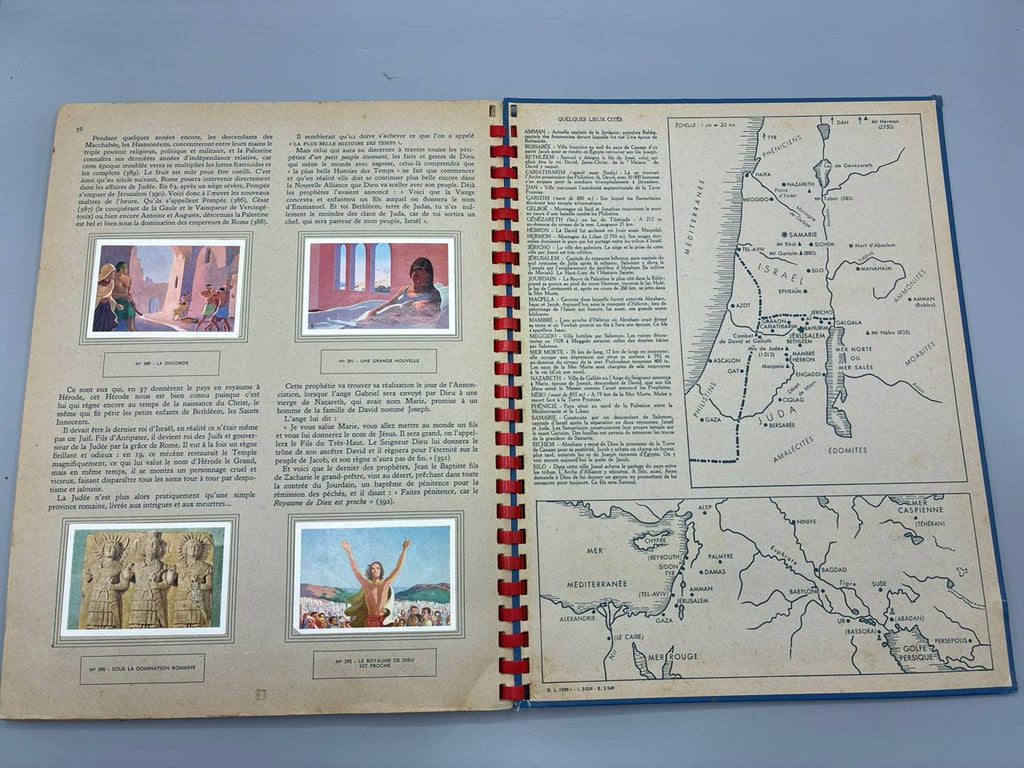 Ensemble Suchard complet – La Plus Belle Histoire des Temps I & II – albums illustrés années 50