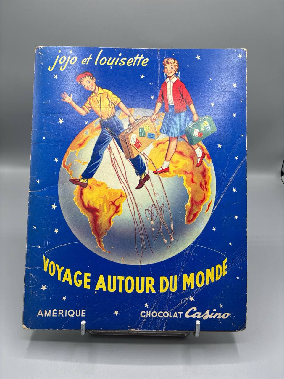 Jojo et Louisette – Voyage autour du monde (Amérique) – Album illustré chocolat Casino années 50