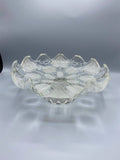 Coupe en cristal de Bohême – Décor floral rayonnant – Bord festonné