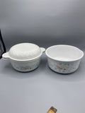 Arcopal France – Lot de 2 cocottes vintage "Fleurs des champs" avec couvercle