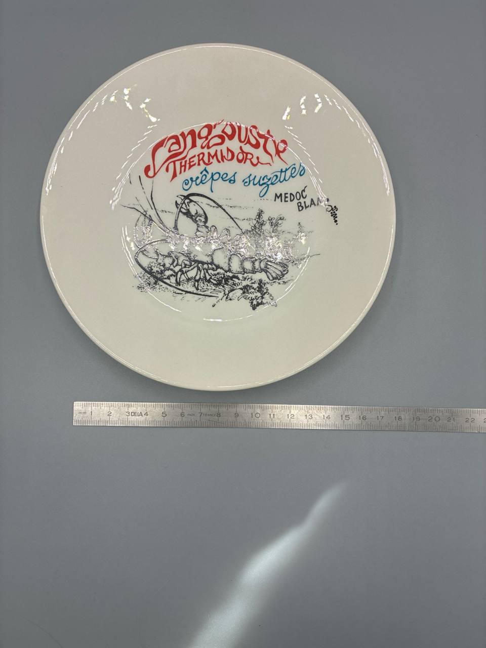 Assiettes gastronomie française – Série complète 6 pièces – Porcelaine italienne années 60-70