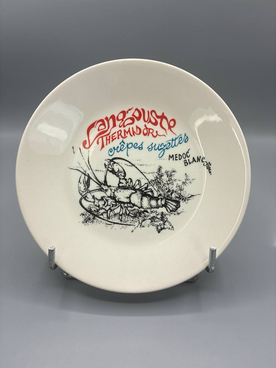Assiettes gastronomie française – Série complète 6 pièces – Porcelaine italienne années 60-70